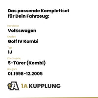 VW Golf IV Kombi 5-Türer (Kombi) 01.1998-12.2005 1J Westfalia-Automotive mit JAEGER Elektrosatz