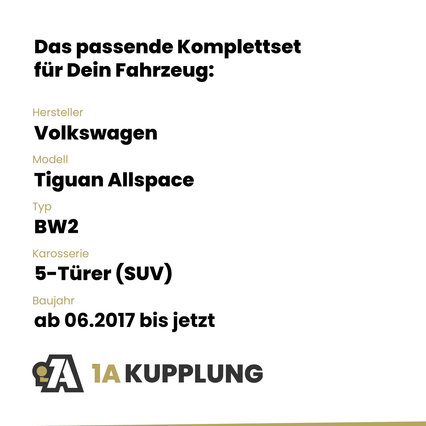 VW Tiguan Allspace 5-Türer (SUV) ab 06.2017 BW2 Westfalia-Automotive mit JAEGER Elektrosatz