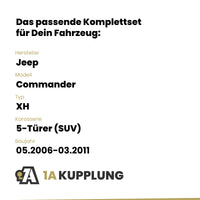 Jeep Commander 5-Türer (SUV) 05.2006-03.2011 XH BRiNK Anhängerkupplung mit JAEGER Elektrosatz
