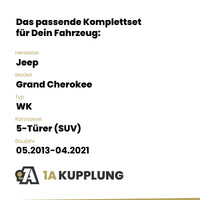 Jeep Grand Cherokee 5-Türer (SUV) 05.2013-04.2021 WK BRiNK Anhängerkupplung mit JAEGER Elektrosatz