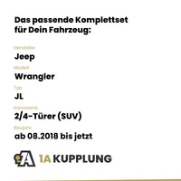 Jeep Wrangler 2/4-Türer (SUV) ab 08.2018 JL BRiNK Anhängerkupplung mit JAEGER Elektrosatz