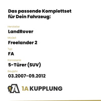 LandRover Freelander 2 5-Türer (SUV) 03.2007-09.2012 FA BRiNK Anhängerkupplung mit JAEGER Elektrosatz