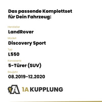 LandRover Discovery Sport 5-Türer (SUV) 08.2019-12.2020 L550 BRiNK Anhängerkupplung mit JAEGER Elektrosatz
