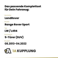 LandRover Range Rover Sport 5-Türer (SUV) 08.2013-04.2022 LW / L494 BRiNK Anhängerkupplung mit JAEGER Elektrosatz