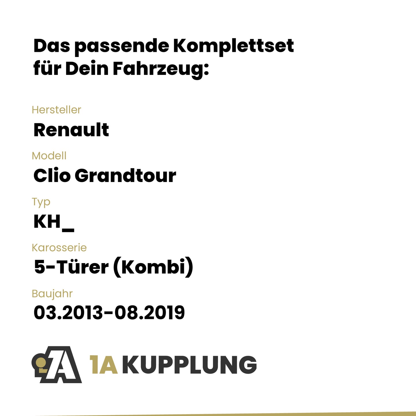 Renault Clio Grandtour 5-Türer (Kombi) 03.2013-08.2019 KH_ BRiNK Anhängerkupplung mit JAEGER Elektrosatz