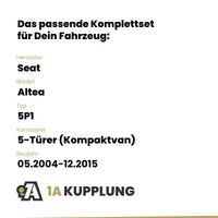 Seat Altea 5-Türer (Kompaktvan) 05.2004-12.2009 5P1 BRiNK Anhängerkupplung mit JAEGER Elektrosatz