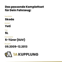 Skoda Yeti 5-Türer (SUV) 09.2009-12.2013 5L BRiNK Anhängerkupplung mit JAEGER Elektrosatz