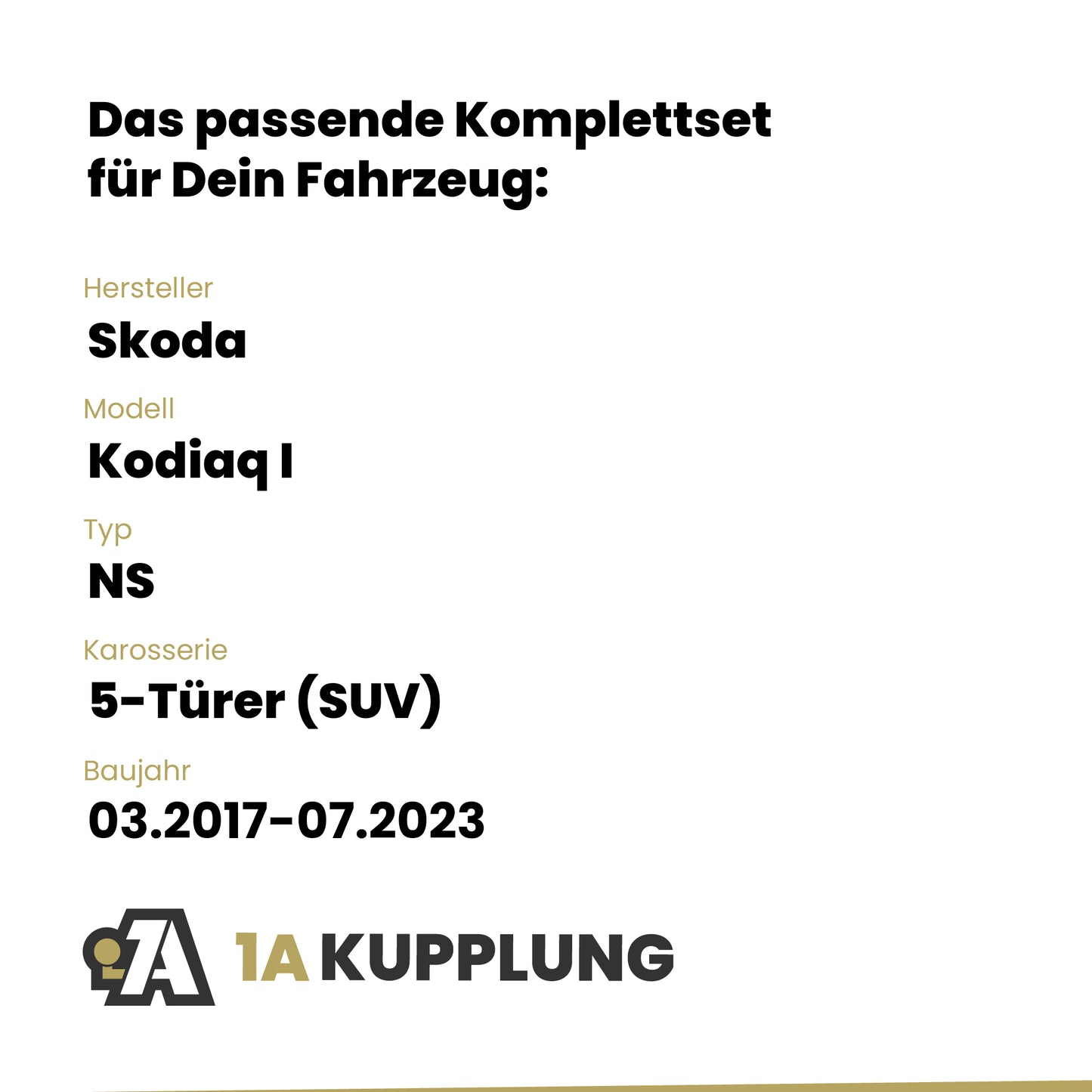Skoda Kodiaq I 5-Türer (SUV) 03.2017-07.2023 NS BRiNK Anhängerkupplung mit JAEGER Elektrosatz