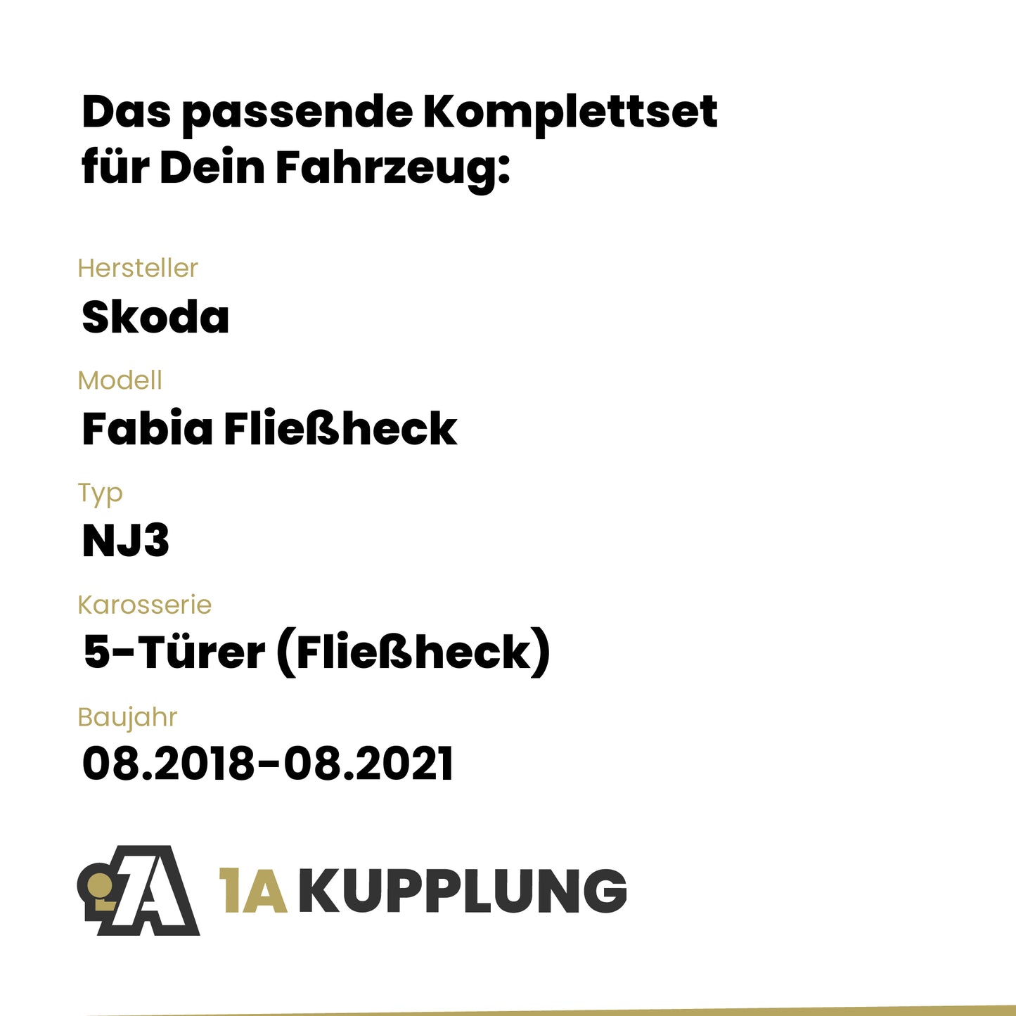 Skoda Fabia Fließheck 5-Türer (Fließheck) 08.2018-08.2021 NJ3 BRiNK Anhängerkupplung mit JAEGER Elektrosatz
