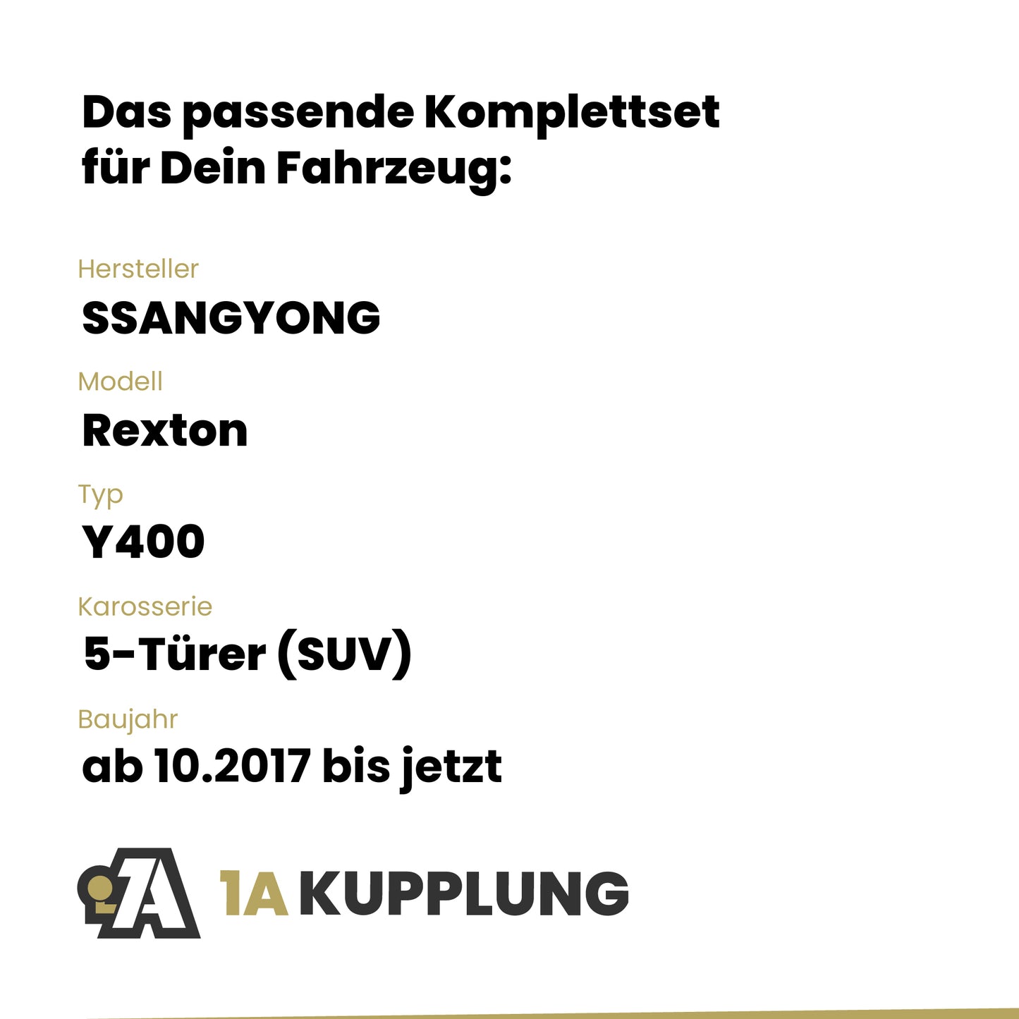 SSANGYONG Rexton 5-Türer (SUV) 10.2017-02.2021 Y400 BRiNK Anhängerkupplung mit JAEGER Elektrosatz