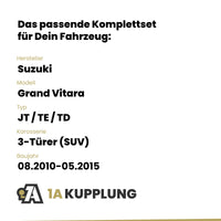 Suzuki Grand Vitara 3-Türer (SUV) 08.2010-03.2012 JT / TE / TD BRiNK Anhängerkupplung mit JAEGER Elektrosatz