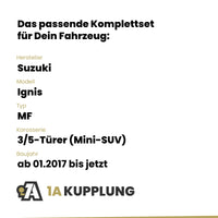 Suzuki Ignis 3/5-Türer (Mini-SUV) ab 01.2017 MF BRiNK Anhängerkupplung mit JAEGER Elektrosatz