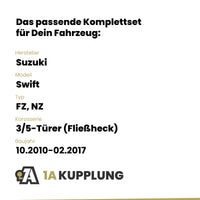 Suzuki Swift 3/5-Türer (Fließheck) 10.2010-02.2017 FZ, NZ BRiNK Anhängerkupplung mit JAEGER Elektrosatz