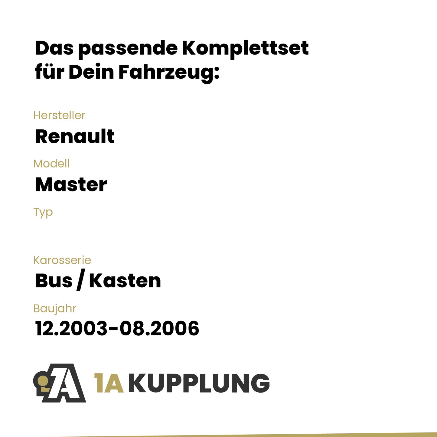 Renault Master Bus / Kasten 12.2003-08.2006 BRiNK Anhängerkupplung mit JAEGER Elektrosatz
