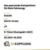 Suzuki SX4 S-Cross 5-Türer (Kompakt-SUV) 09.2013-10.2021 JY BRiNK Anhängerkupplung mit JAEGER Elektrosatz