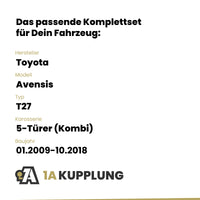 Toyota Avensis 5-Türer (Kombi) 01.2009-10.2018 T27 BRiNK Anhängerkupplung mit JAEGER Elektrosatz