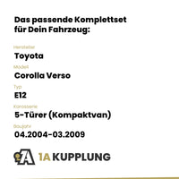 Toyota Corolla Verso 5-Türer (Kompaktvan) 04.2004-03.2009 E12 BRiNK Anhängerkupplung mit JAEGER Elektrosatz