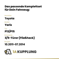 Toyota Yaris 3/5-Türer (Fließheck) 10.2011-07.2014 P13/P15 BRiNK Anhängerkupplung mit JAEGER Elektrosatz