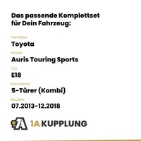 Toyota Auris Touring Sports 5-Türer (Kombi) 07.2013-12.2018 E18 BRiNK Anhängerkupplung mit JAEGER Elektrosatz