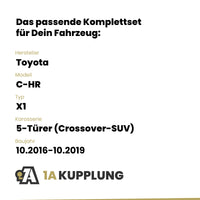 Toyota C-HR 5-Türer (Crossover-SUV) 10.2016-10.2019 X1 BRiNK Anhängerkupplung mit JAEGER Elektrosatz
