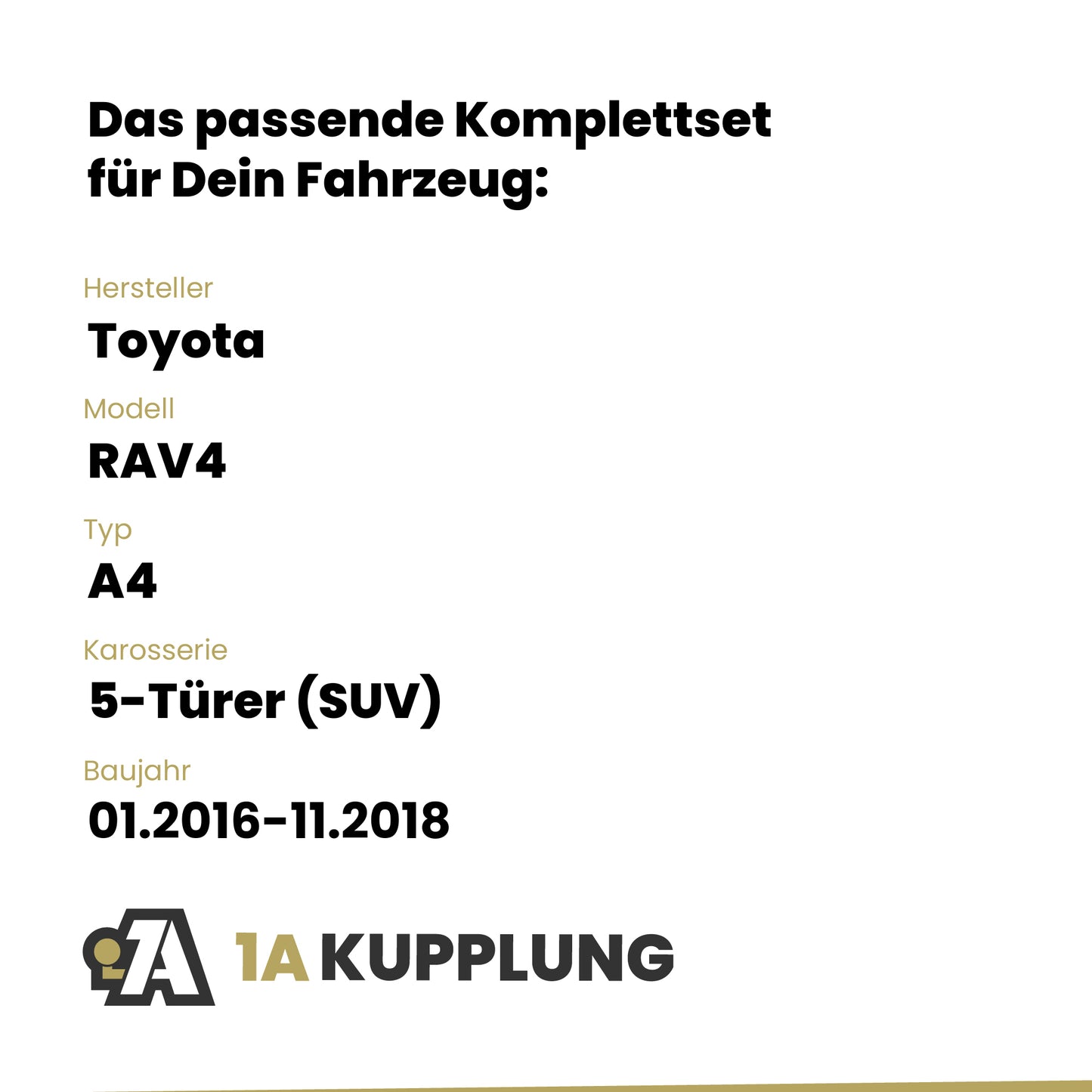 Toyota RAV4 5-Türer (SUV) 01.2016-11.2018 A4 BRiNK Anhängerkupplung mit JAEGER Elektrosatz