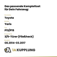 Toyota Yaris 3/5-Türer (Fließheck) 08.2014-03.2017 P13/P15 BRiNK Anhängerkupplung mit JAEGER Elektrosatz