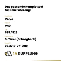 Volvo V40 5-Türer (Schrägheck) 06.2012-07-2019 525 / 526 BRiNK Anhängerkupplung mit JAEGER Elektrosatz
