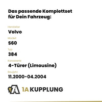 Volvo S60 4-Türer (Limousine) 11.2000-04.2004 384 BRiNK Anhängerkupplung mit JAEGER Elektrosatz
