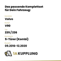 Volvo V90 5-Türer (Kombi) 09.2016-12.2020 235 / 236 BRiNK Anhängerkupplung mit JAEGER Elektrosatz