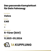 Volvo C40 5-Türer (SUV) 11.2021-05.2024 - BRiNK Anhängerkupplung mit JAEGER Elektrosatz