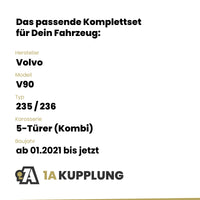 Volvo V90 5-Türer (Kombi) ab 01.2021 235 / 236 BRiNK Anhängerkupplung mit JAEGER Elektrosatz