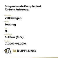 VW Touareg 5-Türer (SUV) 12.2004-03.2010 7L BRiNK Anhängerkupplung mit JAEGER Elektrosatz