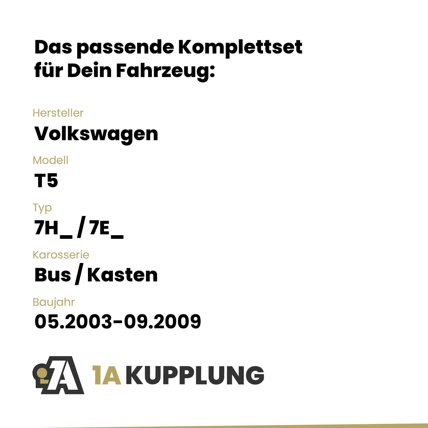 VW T5 Bus / Kasten 05.2003-08.2008 7H_ / 7E_ BRiNK Anhängerkupplung mit JAEGER Elektrosatz