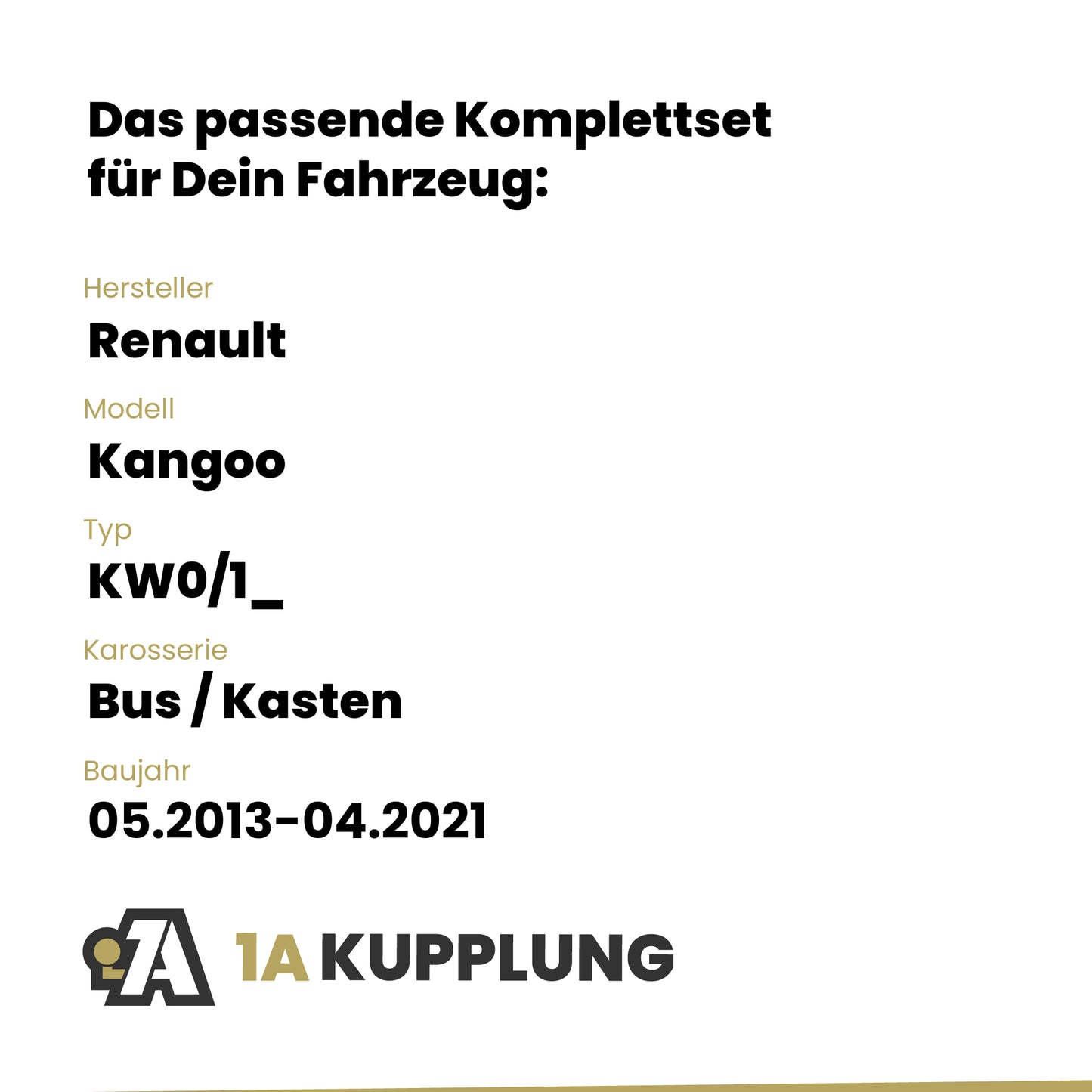 Renault Kangoo Bus / Kasten 05.2013-04.2021 KW0/1_ BRiNK Anhängerkupplung mit JAEGER Elektrosatz