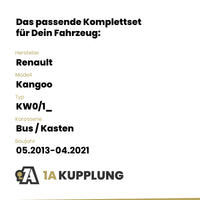 Renault Kangoo Bus / Kasten 05.2013-04.2021 KW0/1_ BRiNK Anhängerkupplung mit JAEGER Elektrosatz