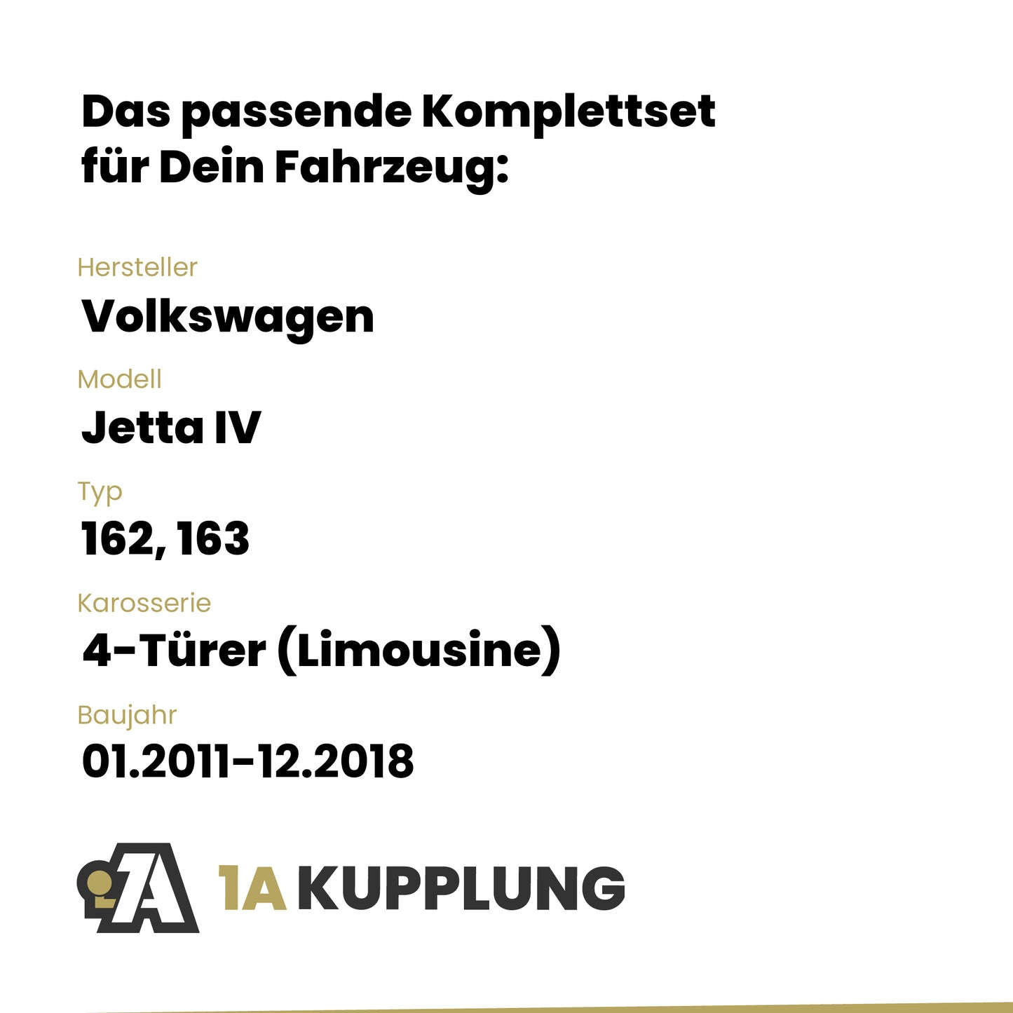 VW Jetta IV 4-Türer (Limousine) 01.2011-12.2018 162, 163 BRiNK Anhängerkupplung mit JAEGER Elektrosatz