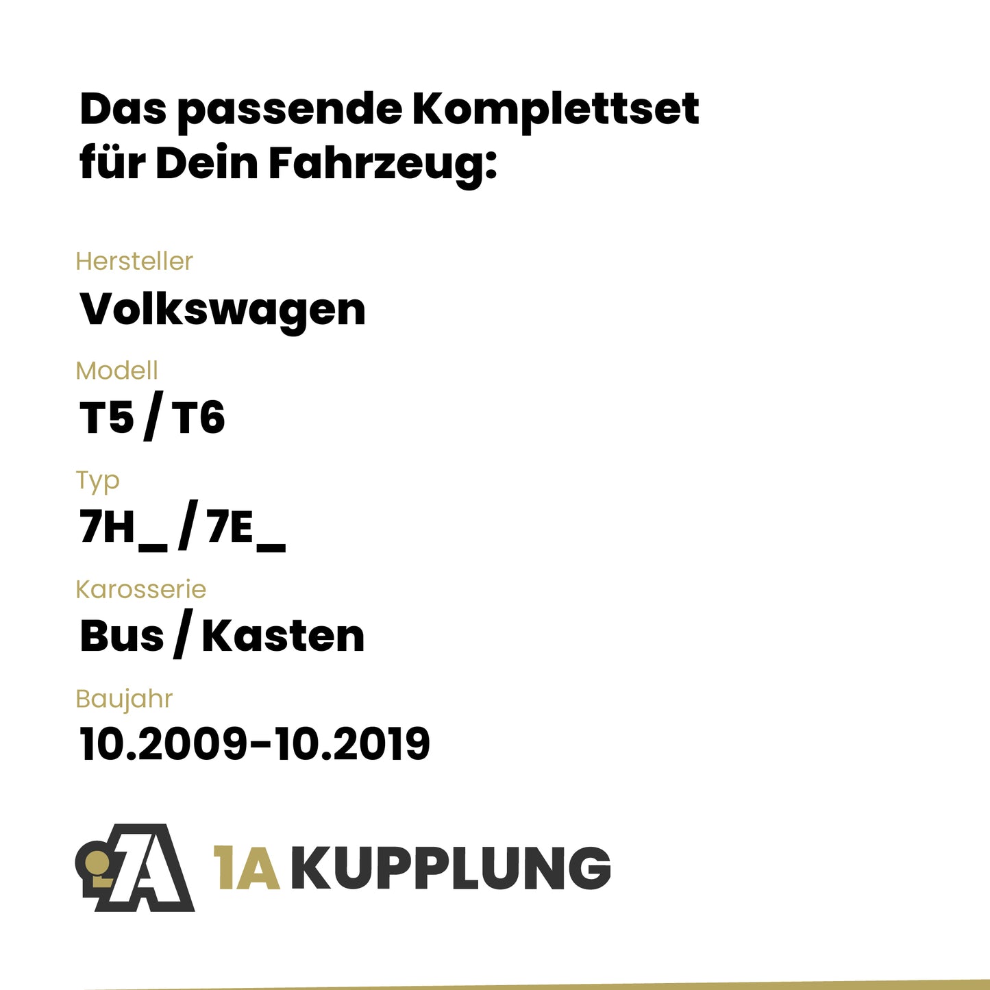 VW T5 / T6 Bus / Kasten 10.2009-10.2019 7H_ / 7E_ BRiNK Anhängerkupplung mit JAEGER Elektrosatz