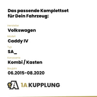 VW Caddy IV Kombi / Kasten 06.2015-08.2020 SA_ BRiNK Anhängerkupplung mit JAEGER Elektrosatz