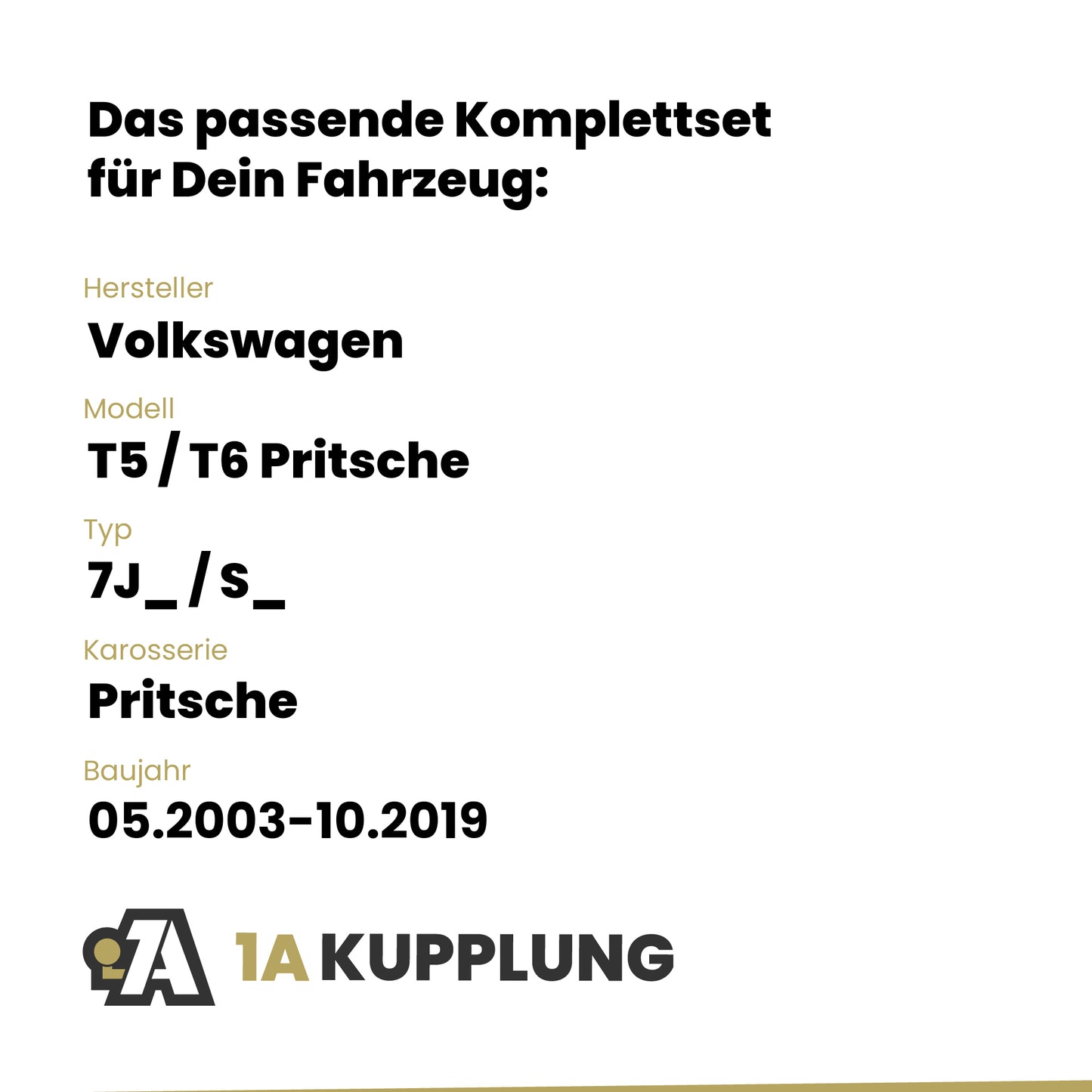 VW T5 / T6 Pritsche Pritsche 05.2003-09.2009 7J_ / S_ BRiNK Anhängerkupplung mit JAEGER Elektrosatz
