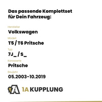 VW T5 / T6 Pritsche Pritsche 05.2003-10.2019 7J_ / S_ BRiNK Anhängerkupplung mit JAEGER Elektrosatz