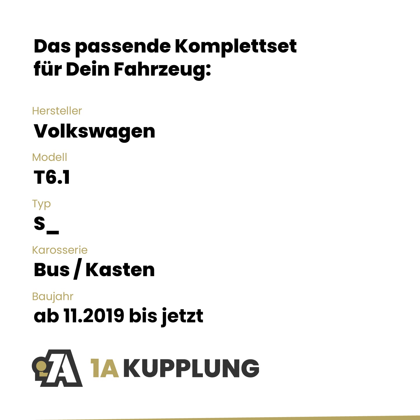 VW T6.1 Bus / Kasten 11.2019-12.2024 S_ BRiNK Anhängerkupplung mit JAEGER Elektrosatz