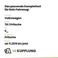 VW T6.1 Pritsche Pritsche 11.2019-12.2024 S_ BRiNK Anhängerkupplung mit JAEGER Elektrosatz