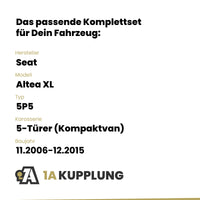 Seat Altea XL 5-Türer (Kompaktvan) 02.2009-12.2015 5P5 BRiNK Anhängerkupplung mit JAEGER Elektrosatz