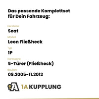 Seat Leon Fließheck 5-Türer (Fließheck) 09.2005-09.2009 1P BRiNK Anhängerkupplung mit JAEGER Elektrosatz