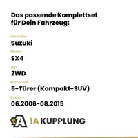 Suzuki SX4 5-Türer (Kompakt-SUV) 02.2006-07.2013 2WD BRiNK Anhängerkupplung mit JAEGER Elektrosatz