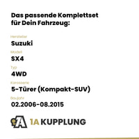 Suzuki SX4 5-Türer (Kompakt-SUV) 02.2006-07.2013 4WD BRiNK Anhängerkupplung mit JAEGER Elektrosatz