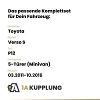 Toyota Verso S 5-Türer (Minivan) 03.2011-10.2016 P12 BRiNK Anhängerkupplung mit JAEGER Elektrosatz
