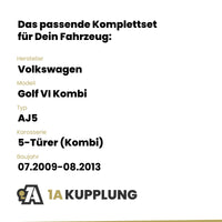 VW Golf VI Kombi 5-Türer (Kombi) 07.2009-08.2013 AJ5 BRiNK Anhängerkupplung mit JAEGER Elektrosatz