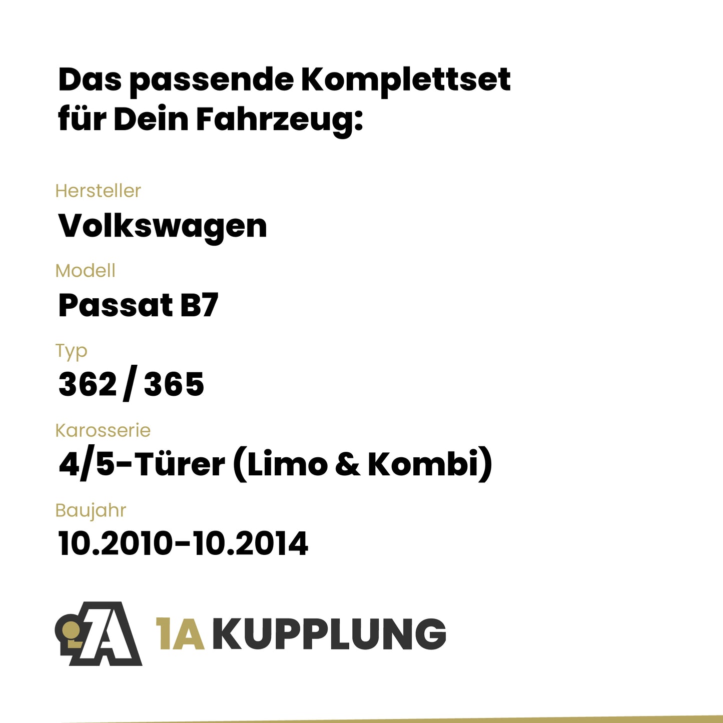 VW Passat B7 4/5-Türer (Limo & Kombi) 10.2010-10.2014 362 / 365 BRiNK Anhängerkupplung mit JAEGER Elektrosatz