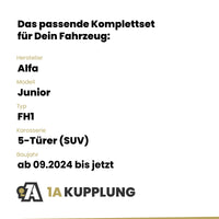 Alfa Junior 5-Türer (SUV) ab 09.2024 FH1 BRiNK Anhängerkupplung mit JAEGER Elektrosatz